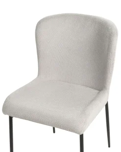 Outlet Beliani Tuoli Kangas Vaaleanharmaa 2 Kpl Ada