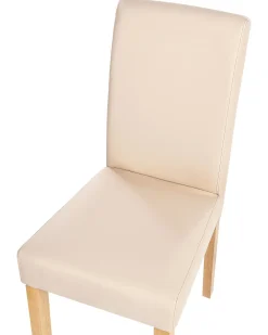 Hot Beliani Tuoli Keinonahka Beige 2 Kpl Broadway