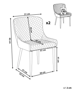 Tuolit<Beliani Tuoli Keinonahka Kullanruskea 2 Kpl Solano
