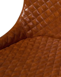 Tuolit<Beliani Tuoli Keinonahka Kullanruskea 2 Kpl Solano