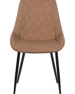 Tuolit<Beliani Tuoli Keinonahka Kullanruskea 2 Kpl Maribel