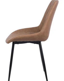 Tuolit<Beliani Tuoli Keinonahka Kullanruskea 2 Kpl Maribel