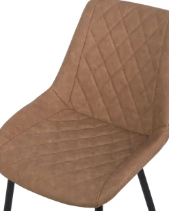 Tuolit<Beliani Tuoli Keinonahka Kullanruskea 2 Kpl Maribel