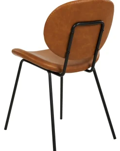 Tuolit<Beliani Tuoli Keinonahka Kullanruskea 2 Kpl Luana