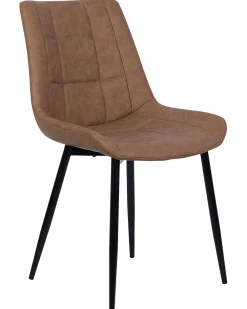 Best Beliani Tuoli Keinonahka Kullanruskea 2 Kpl Melrose