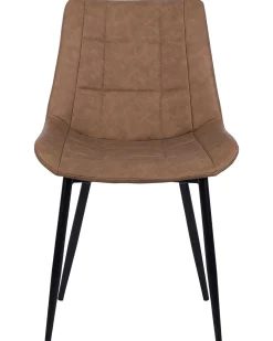 Best Beliani Tuoli Keinonahka Kullanruskea 2 Kpl Melrose