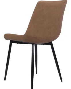 Best Beliani Tuoli Keinonahka Kullanruskea 2 Kpl Melrose