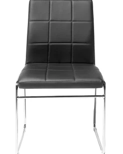 Tuolit<Beliani Tuoli Keinonahka Musta 2 Kpl Kiron