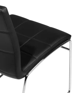 Tuolit<Beliani Tuoli Keinonahka Musta 2 Kpl Kiron