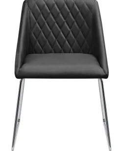Tuolit<Beliani Tuoli Keinonahka Musta 2 Kpl Arcata