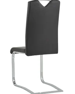 Cheap Beliani Tuoli Keinonahka Musta 2 Kpl Picknes