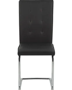 Tuolit<Beliani Tuoli Keinonahka Musta 2 Kpl Rovard