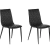 Tuolit<Beliani Tuoli Keinonahka Musta 2 Kpl Montana