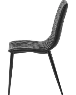 Tuolit<Beliani Tuoli Keinonahka Musta 2 Kpl Montana