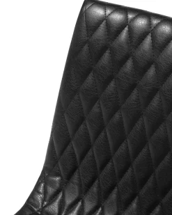 Tuolit<Beliani Tuoli Keinonahka Musta 2 Kpl Montana