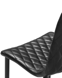 Tuolit<Beliani Tuoli Keinonahka Musta 2 Kpl Montana