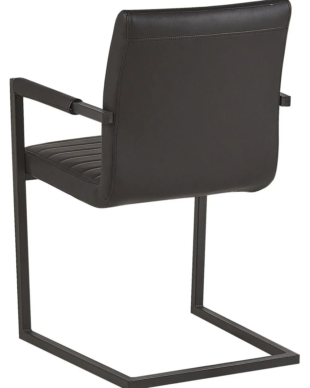 Tuolit<Beliani Tuoli Keinonahka Musta 2 Kpl Buford