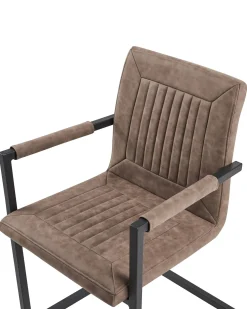 Flash Sale Beliani Tuoli Keinonahka Ruskea 2 Kpl Brandol