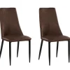 Fashion Beliani Tuoli Keinonahka Ruskea 2 Kpl Clayton