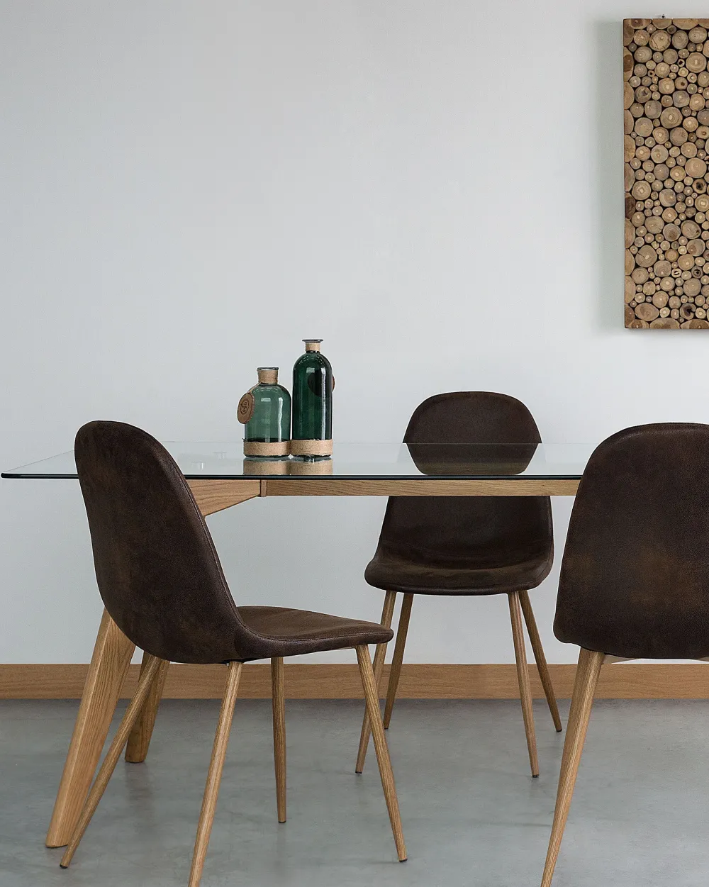 Discount Beliani Tuoli Keinonahka Tummanruskea 2 Kpl Bruce