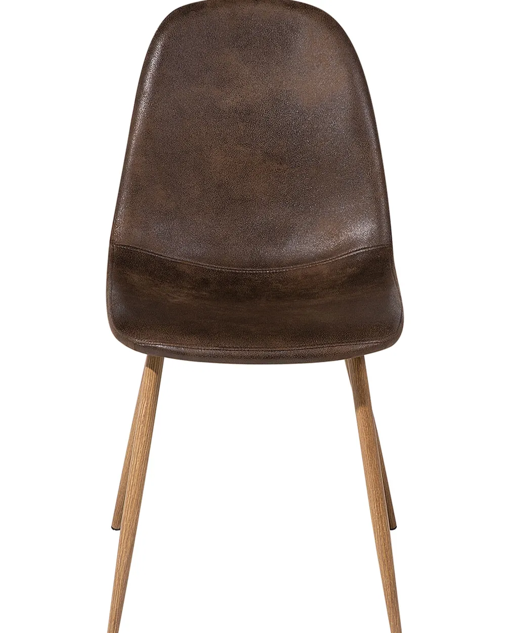 Discount Beliani Tuoli Keinonahka Tummanruskea 2 Kpl Bruce