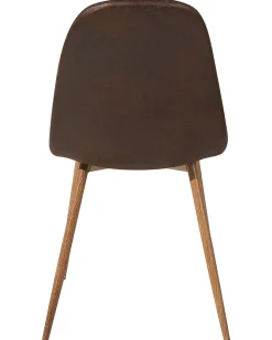 Discount Beliani Tuoli Keinonahka Tummanruskea 2 Kpl Bruce