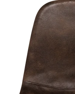 Discount Beliani Tuoli Keinonahka Tummanruskea 2 Kpl Bruce