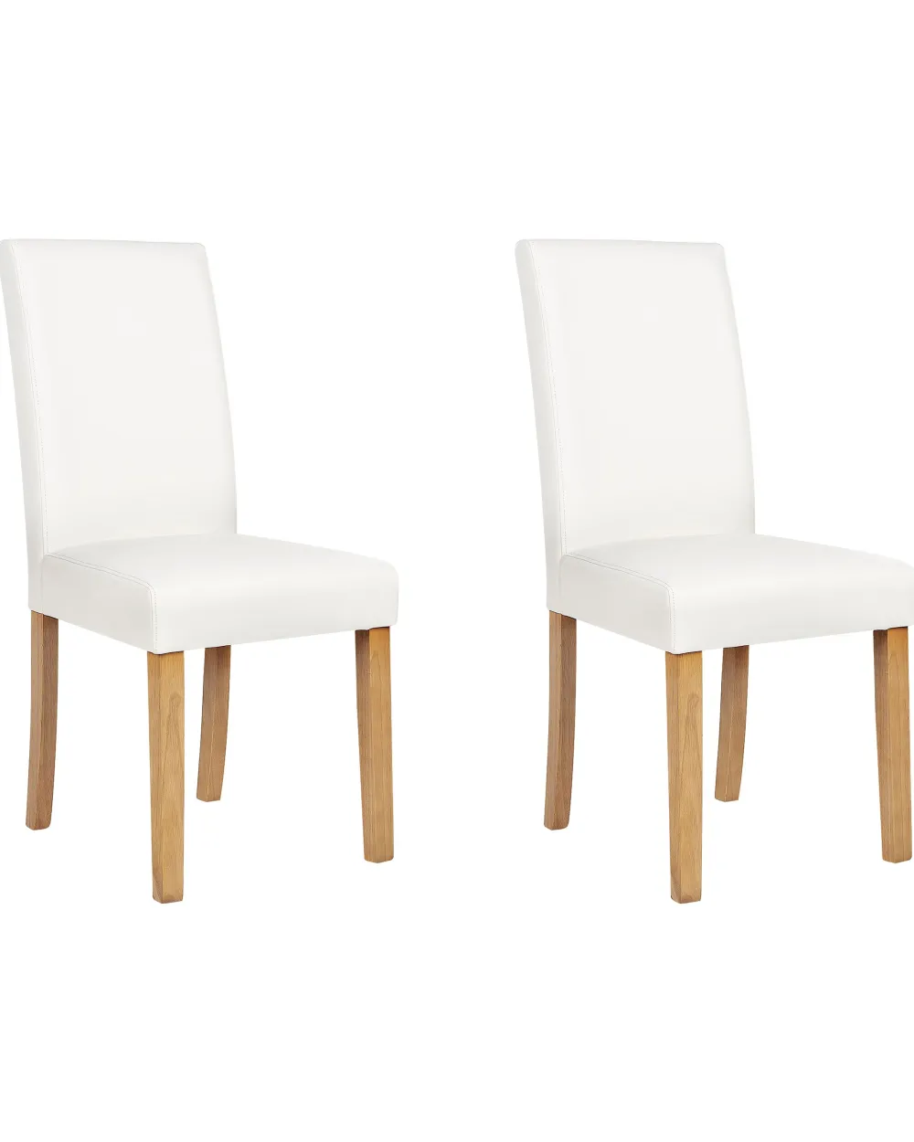 Tuolit<Beliani Tuoli Keinonahka Valkoinen 2 Kpl Broadway