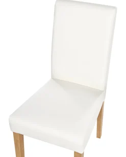 Tuolit<Beliani Tuoli Keinonahka Valkoinen 2 Kpl Broadway