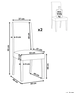 Tuolit<Beliani Tuoli Keinonahka Valkoinen 2 Kpl Broadway