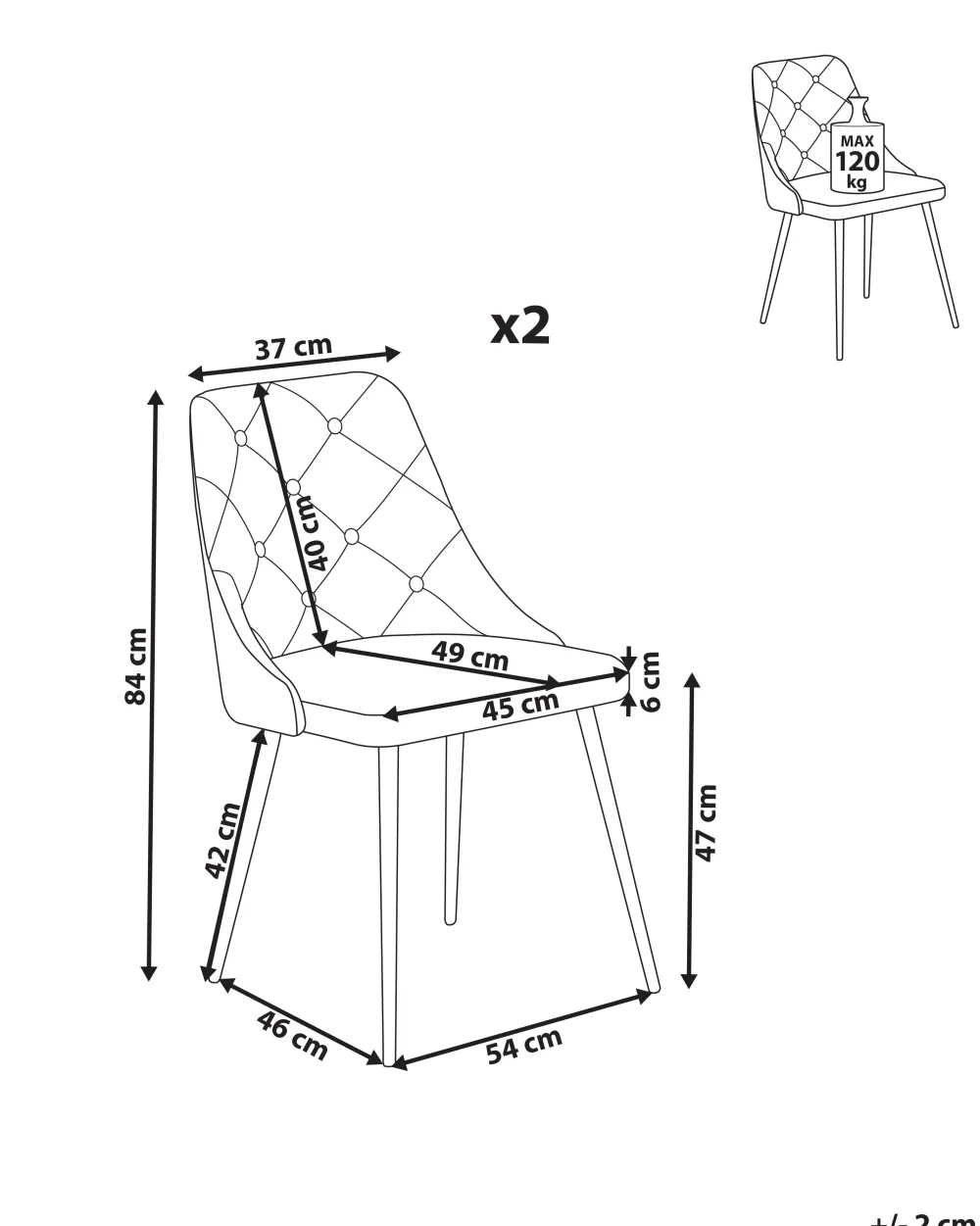 Tuolit<Beliani Tuoli Keinonahka Valkoinen 2 Kpl Valerie