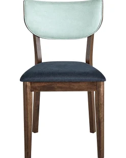 Tuolit<Beliani Tuoli Kumipuu Sininen/Tumma Puu 2 Kpl Moka