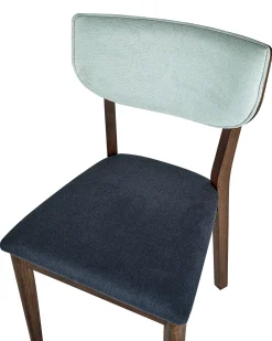 Tuolit<Beliani Tuoli Kumipuu Sininen/Tumma Puu 2 Kpl Moka