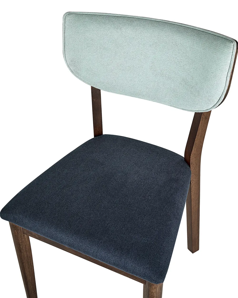 Tuolit<Beliani Tuoli Kumipuu Sininen/Tumma Puu 2 Kpl Moka