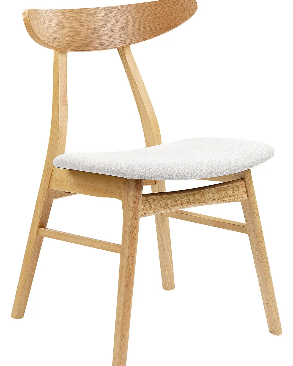 Tuolit<Beliani Tuoli Kumipuu Vaalea Puu/Vaaleanharmaa 2 Kpl Lynn