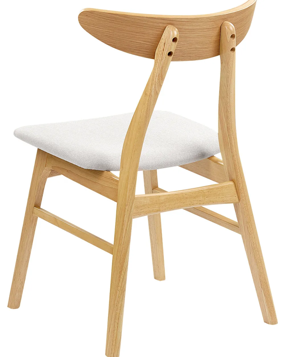 Tuolit<Beliani Tuoli Kumipuu Vaalea Puu/Vaaleanharmaa 2 Kpl Lynn