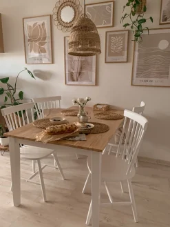 Tuolit<Beliani Tuoli Kumipuu Valkoinen 2 Kpl Burges