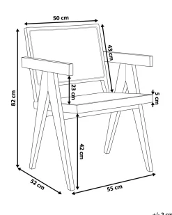 Tuolit<Beliani Tuoli Mahonki/Rottinki Vaalea Puu Westbrook