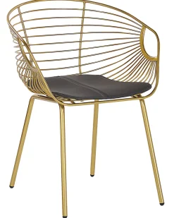 Shop Beliani Tuoli Metalli Kulta 2 Kpl Hoback