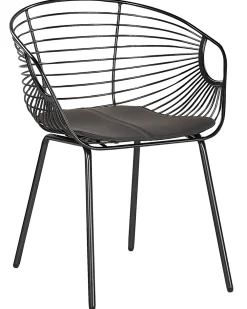 Tuolit<Beliani Tuoli Metalli Musta 2 Kpl Hoback