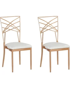 Flash Sale Beliani Tuoli Metalli Ruusukulta 2 Kpl Girard