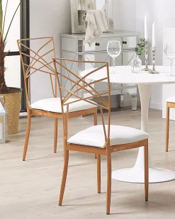 Flash Sale Beliani Tuoli Metalli Ruusukulta 2 Kpl Girard