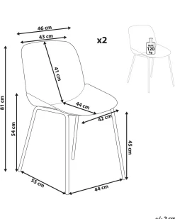Cheap Beliani Tuoli Muovi Beige 2 Kpl Milaca
