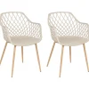 Cheap Beliani Tuoli Muovi Beige 2 Kpl Nashua