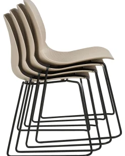 Tuolit<Beliani Tuoli Muovi Beige 4 Kpl Panora