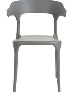 Tuolit<Beliani Tuoli Muovi Harmaa 8 Kpl Gubbio