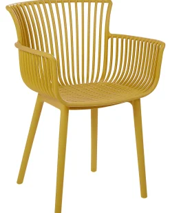 New Beliani Tuoli Muovi Keltainen 4 Kpl Pesaro