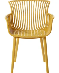 New Beliani Tuoli Muovi Keltainen 4 Kpl Pesaro