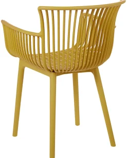 New Beliani Tuoli Muovi Keltainen 4 Kpl Pesaro