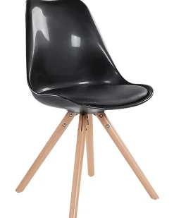 Fashion Beliani Tuoli Muovi Kiiltava Musta 2 Kpl Dakota